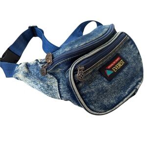 Vintage Everest Light Denim Blue Jean Fanny Pack - Waist Pack - Belt Bag 1990s